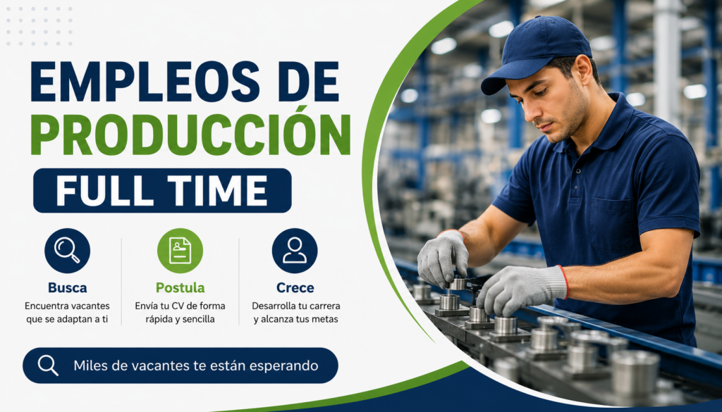Empleos de Producción Full Time con Contratación Inmediata