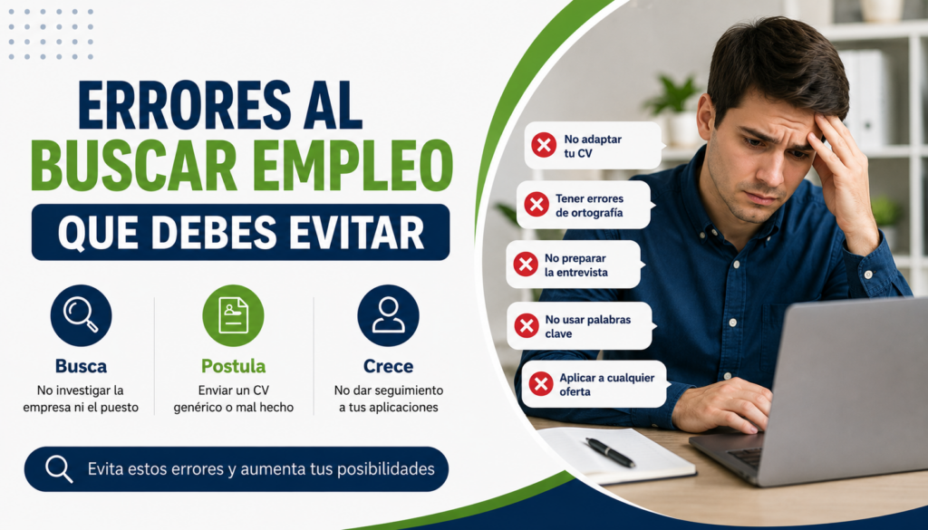Errores al Buscar Empleo que Debes Evitar