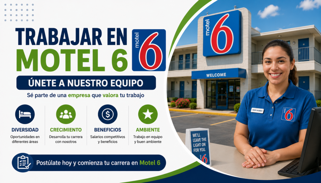 Trabajar en Motel 6: Requisitos, Funciones y Beneficios