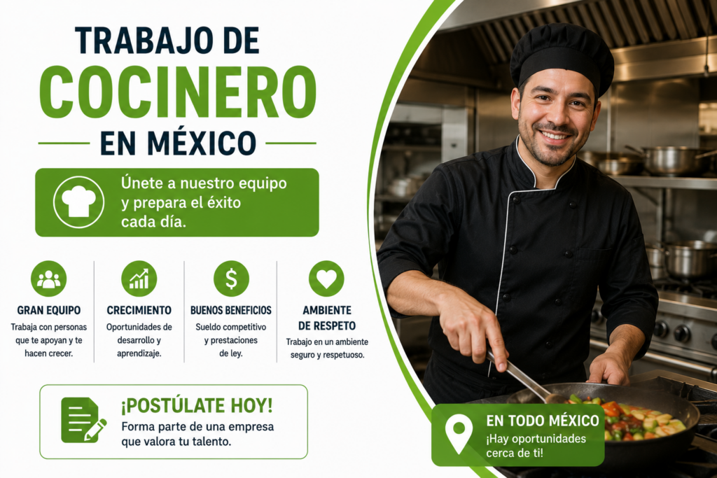 Trabajo de Cocinero en México: Funciones, Salario y Vacantes